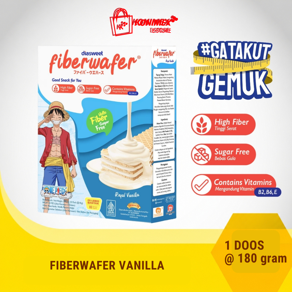Diasweet Fiberwafer Vanilla 180G