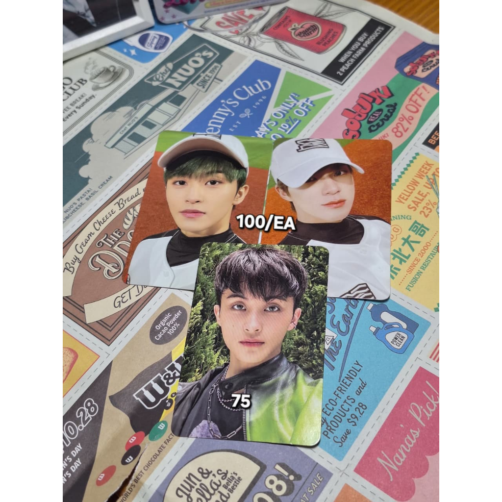 wts || want to sell photocard pc ina  * mark baseball * jeno baseball * mark lucky draw dream agit i