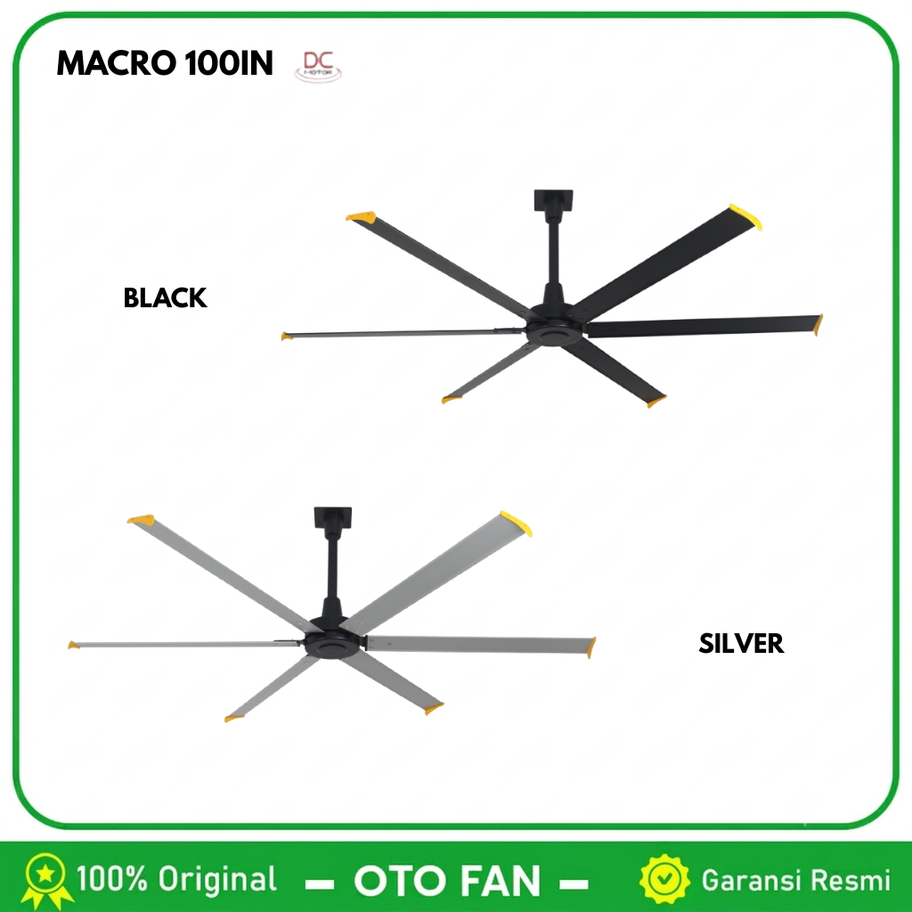 Kipas Angin Gantung EDMA Macro 100inch Remote Control DC / Kipas Angin Platfon
