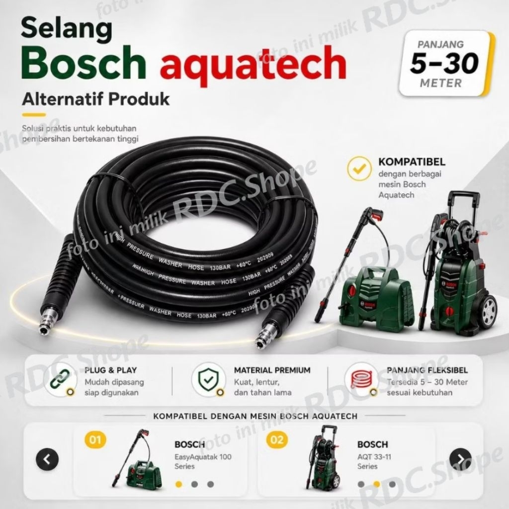 Alternatif Selang Untuk Bosh Aquatech. Selang Bosch AQT. Selang High Pressure Cleaner Bosch. Selang 