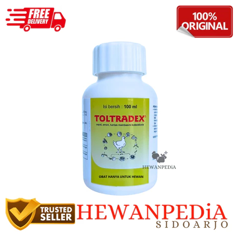 TOLTRADEX 100 ml MEDION Hewanpedia - Obat Koksidiosis Koksidia Unggas Ayam Kelinci