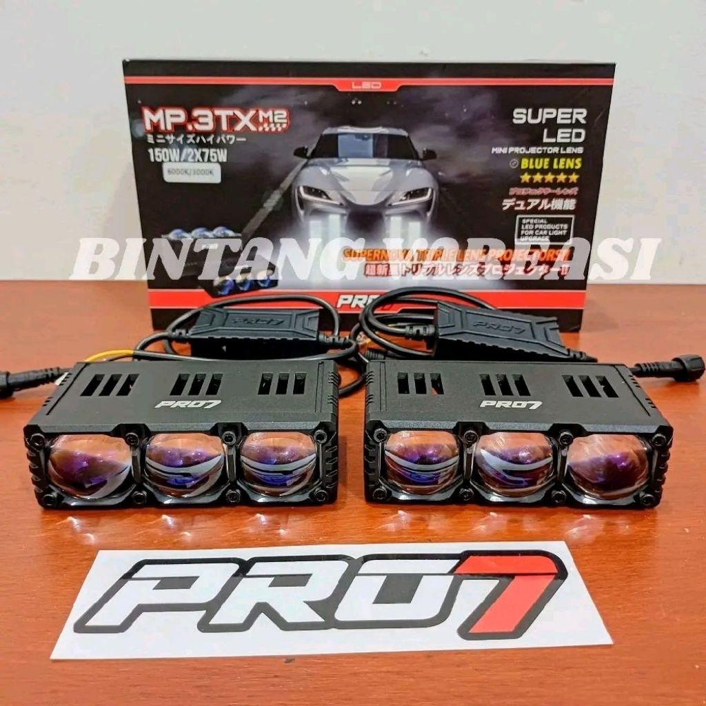 PRO7 MP3TX M2 Mini projie Triple lens 150 wat blue lens pro 7 mp.3tx m2