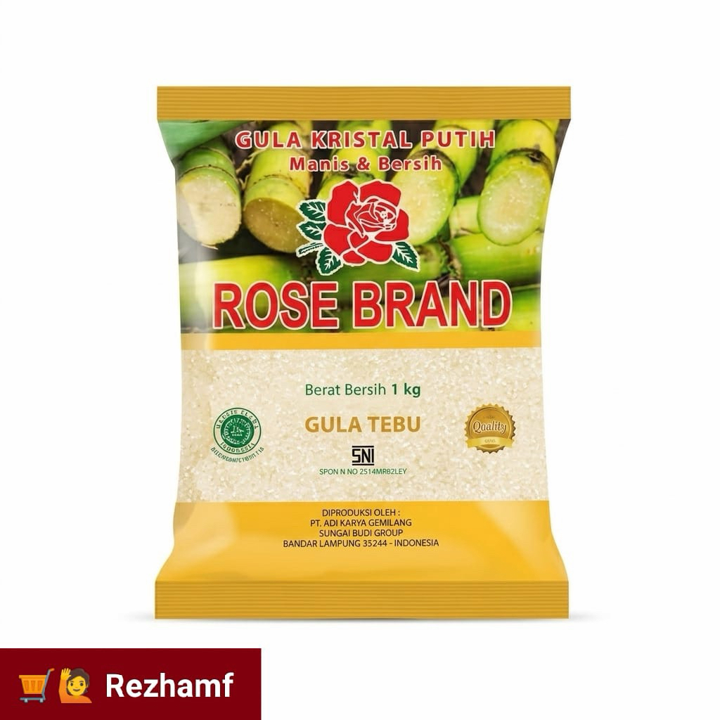 Gula Kristal Kuning Rose Brand 1kg Surabaya