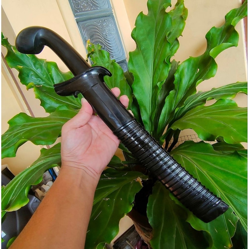 Elmax Banten traditional knife, Pisau dapur premium dengan baja Elmax dan sarung full tanduk padat d