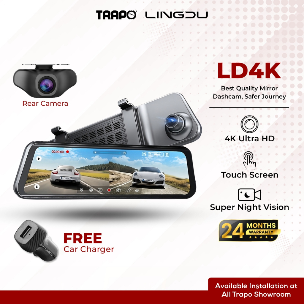 Lingdu Dashcam LD4K - 4K+1080P