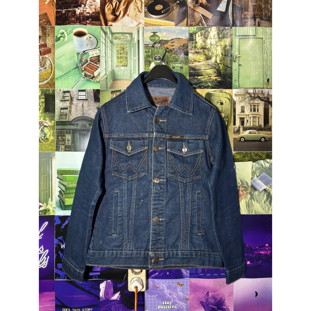 Wrangler Navy Garment Denim Jacket Preloved