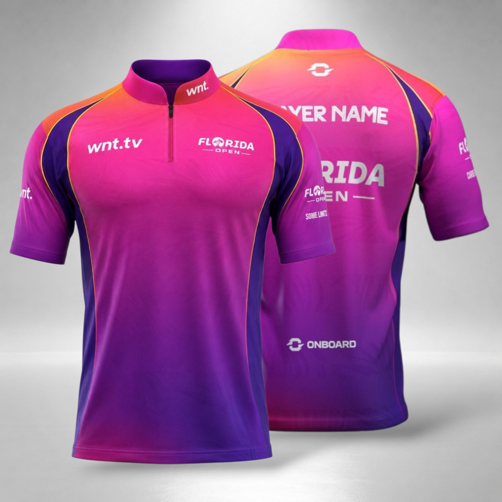 Jersey Billiard Costum Florida Open Pink 2026 Full Printing