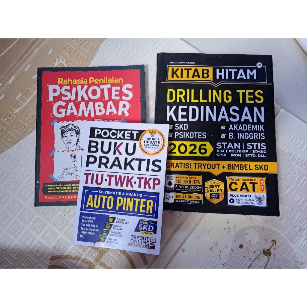 KITAB HITAM DRILLING TES CPNS, TNI/POLRI, DAN KEDINASAN PRELOVED