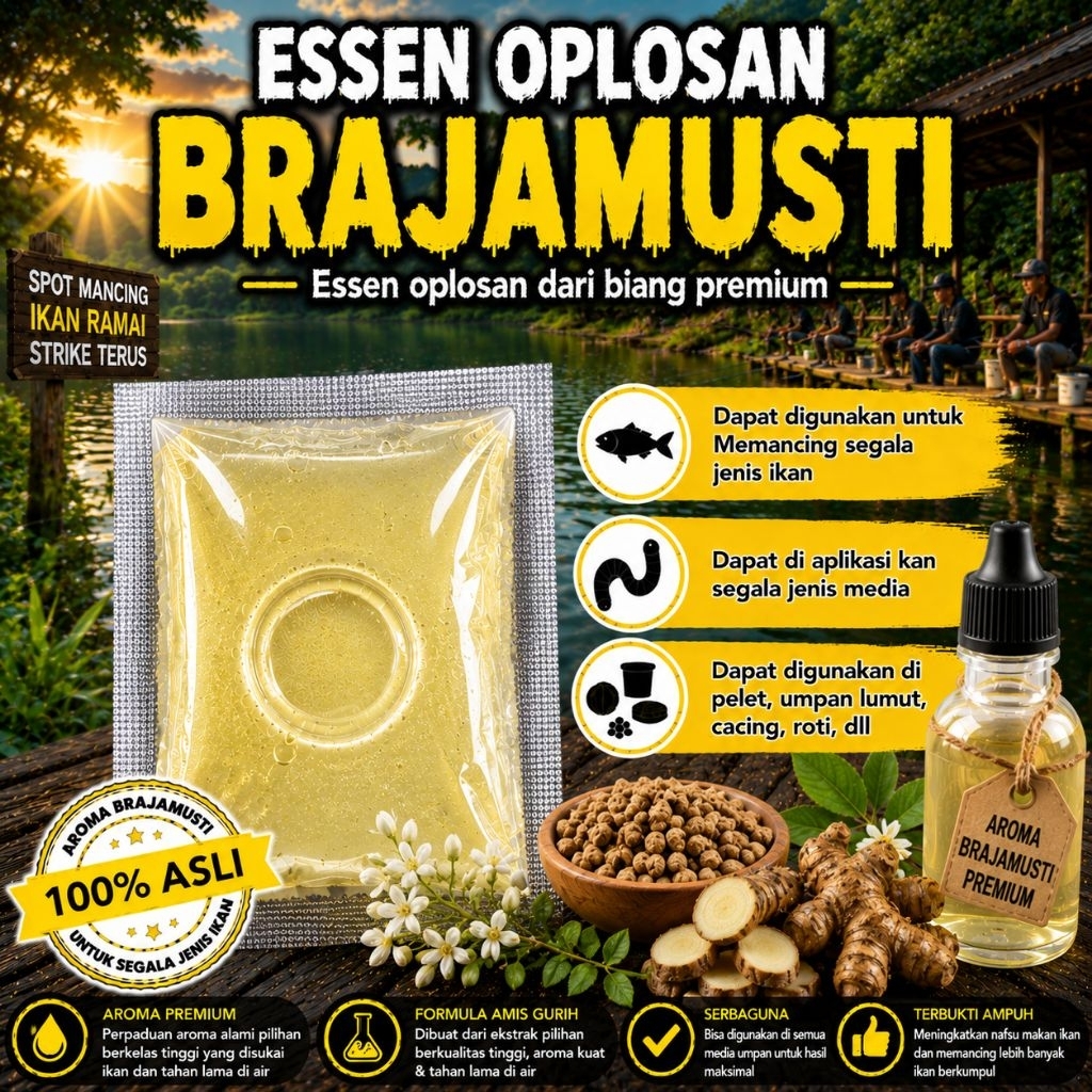 Essen mancing oplosan brajamusti  kemasan sachet