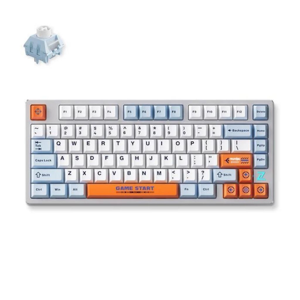 MCHOSE Z75S Mechanical Keyboard Orange and Blue | Snow Tiger Switch - MC-Z75S-7
