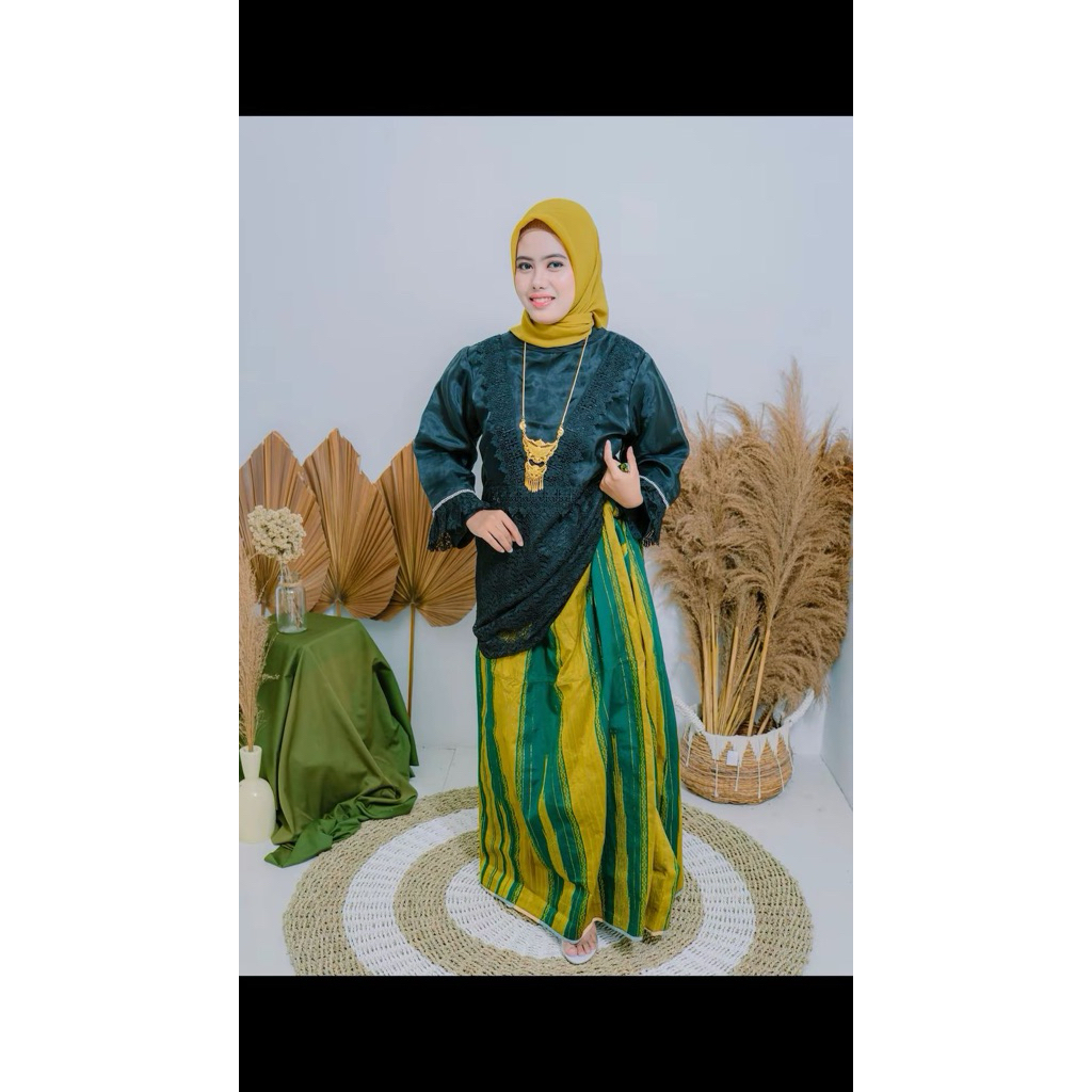 baju bodo modern Hijau Datu