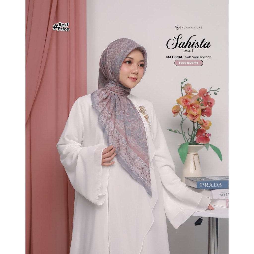 HIJAB SEGI EMPAT MOTIF PREMIUM SAHISTA SCARF - ALFASA HIJAB