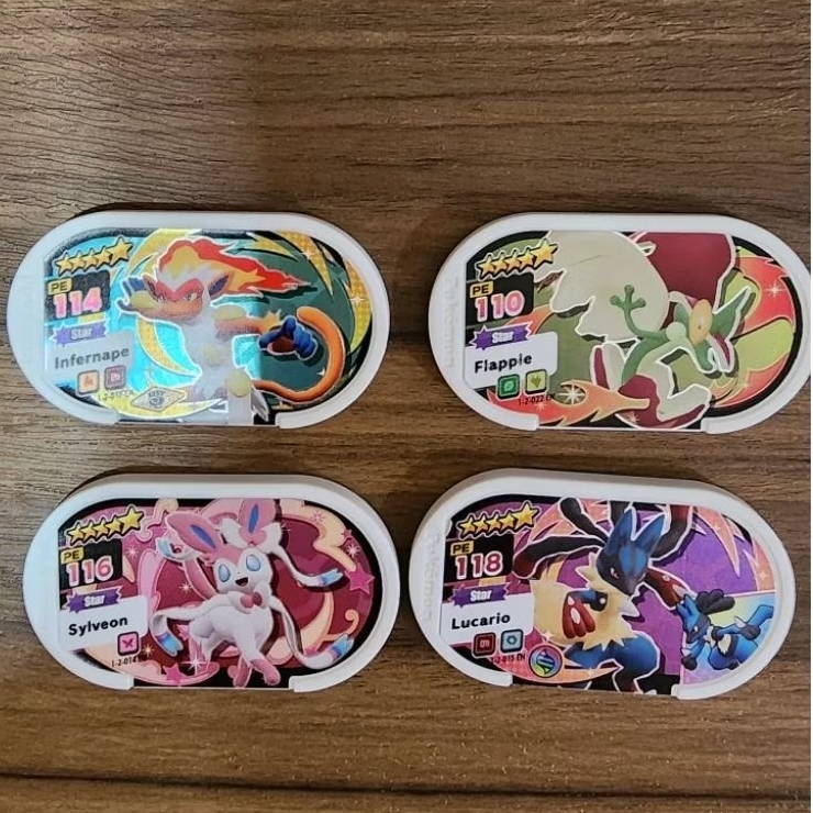 infernape sylveon flapple lucario B5 star mezatag pokemon mezastar original infernape sylveon flappl