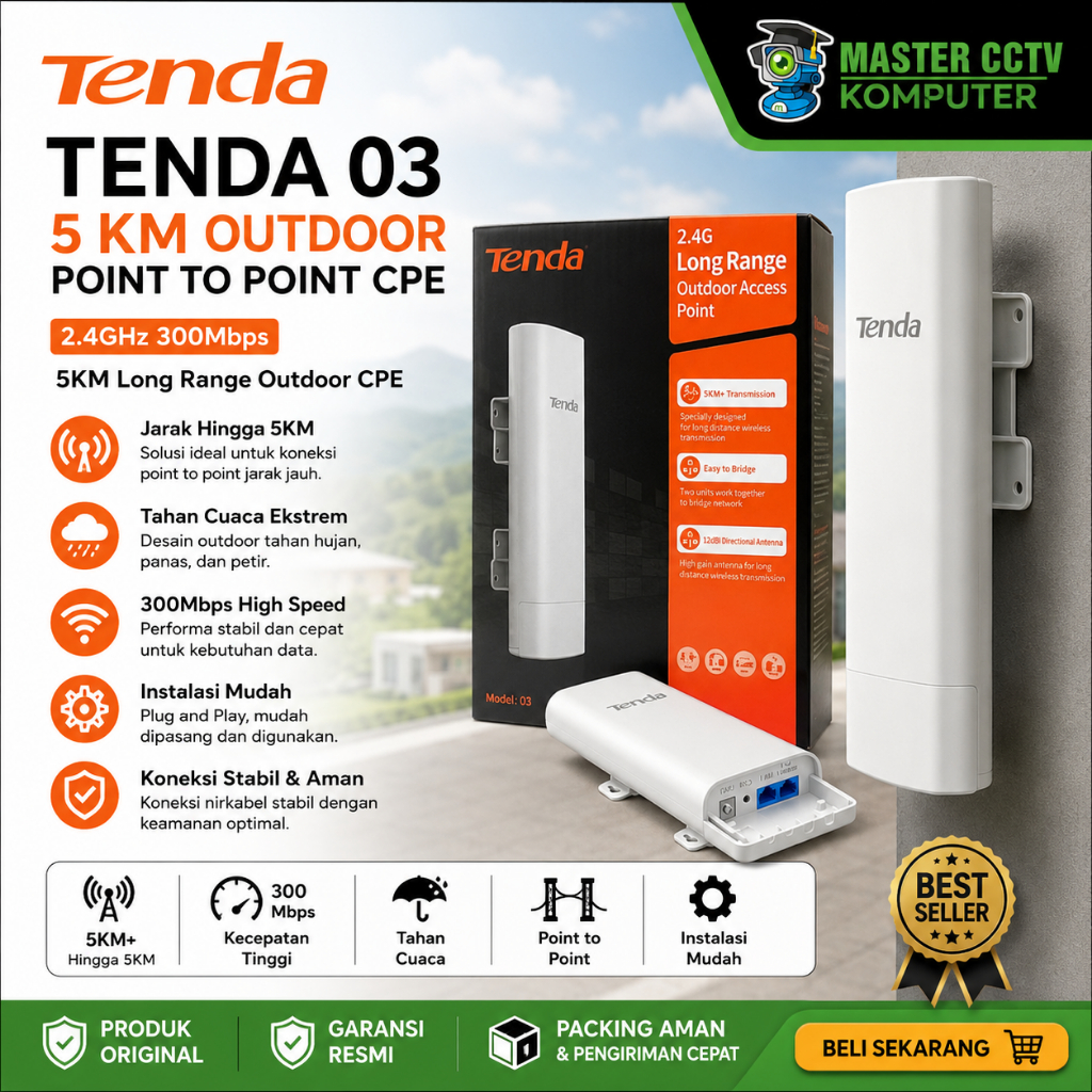 TENDA 03 5 KM OUTDOOR POINT TO POINT CPE