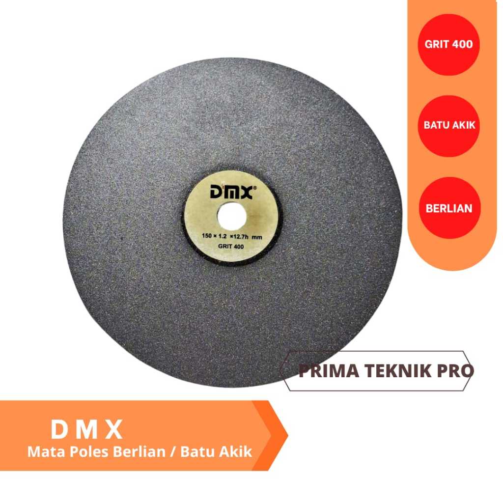 DMX Diamond Wheel 6 Inch Grit 400 Mata Amplas Intan Piringan Asah Batu Akik Permata Lapidary Disc Pi