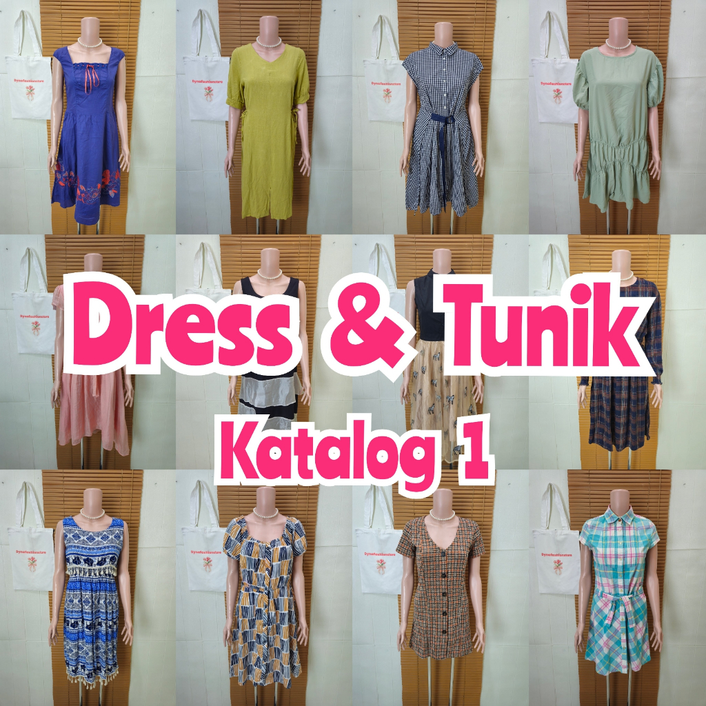 Dress lengan pendek / Tunik /Mini dress/ Long dress /Daster / tali satu/ Dress vintage