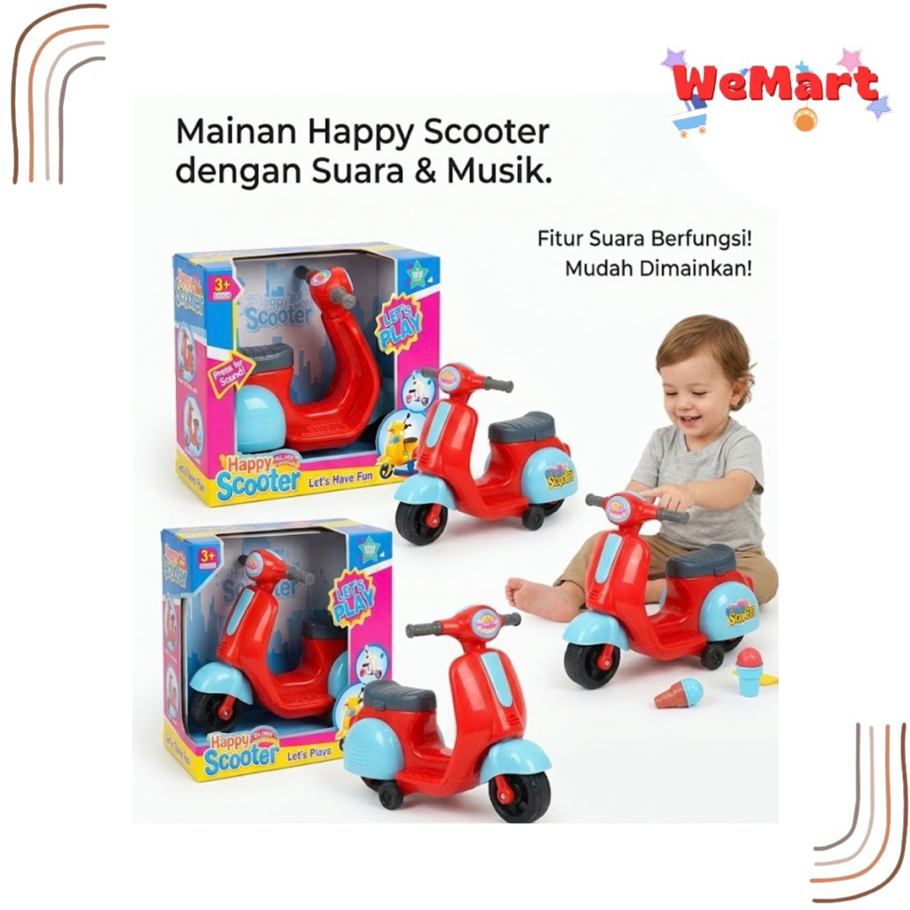 Mainan anak Edukasi Happy Scooter ST 2169// Avengers LZ 22// Excavator Construction BP 31// Music Bu