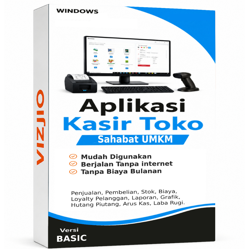 Software kasir aplikasi kasir toko program kasir toko stok pembukuan rocketvit vizjio