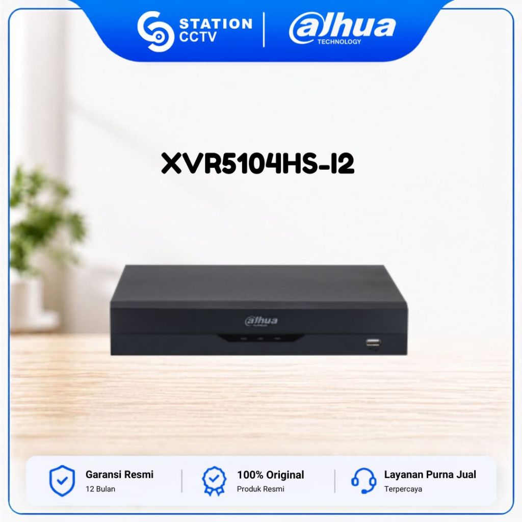 Dahua XVR5104HS-I2 DVR CCTV 4 Channel WizSense AI H.265+ Support IP Camera 5MP-N Original