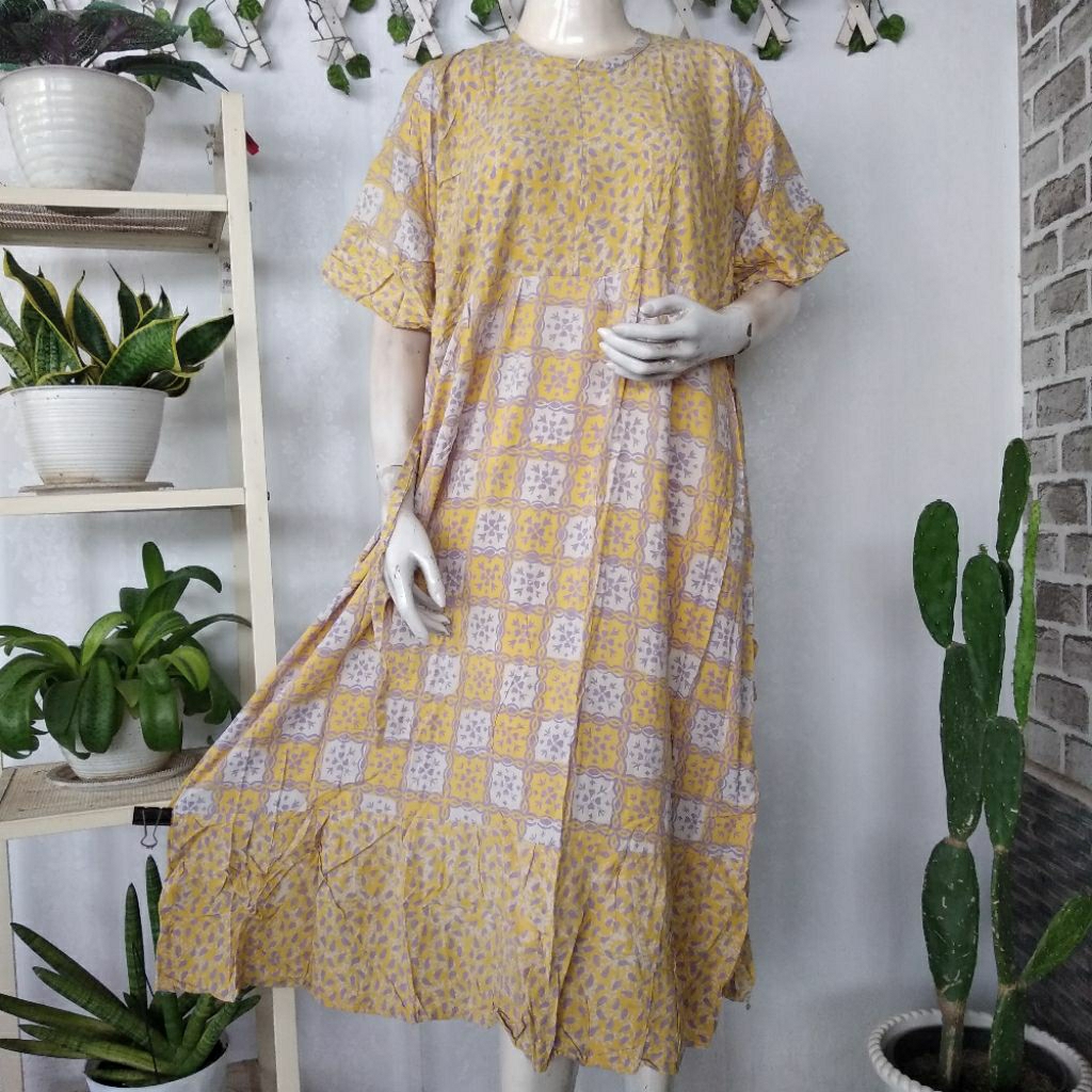 Daster Putri Diana (Ld120,Pb118) DS Jumbo Naima  Busui adem nyaman halus Rayon Premium