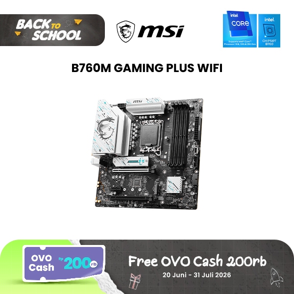 MSI B760M GAMING PLUS WIFI LGA1700 DDR5 - Motherboard Intel LGA1700 DDR5