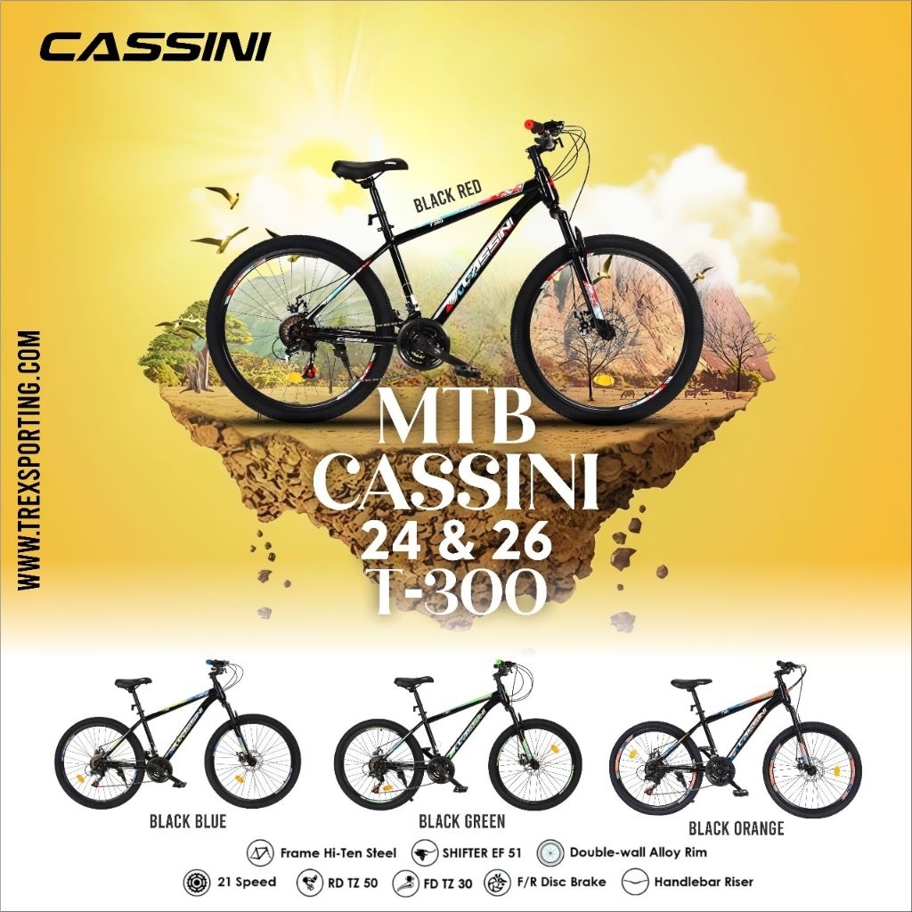 Sepeda mtb 26 inch Cassini (Instant Kurir)