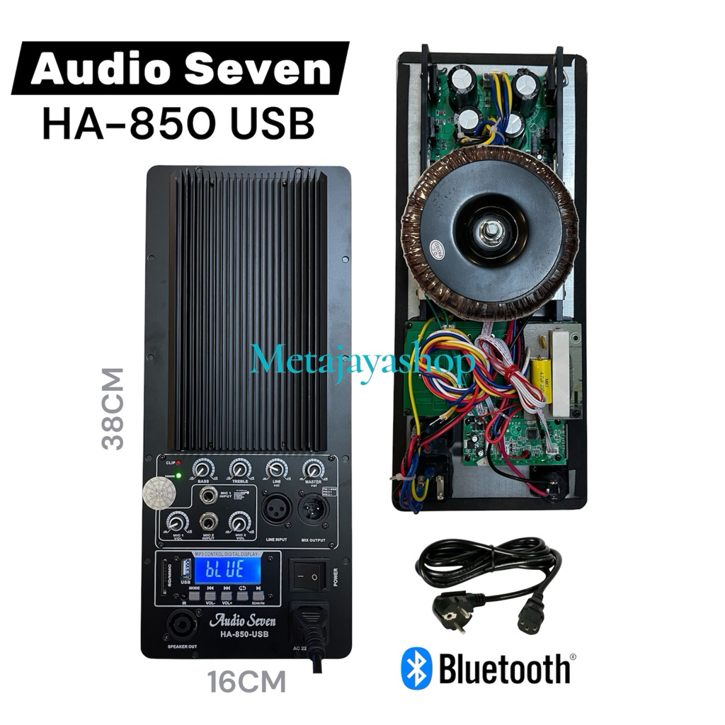 Power Kit Audio Seven HA850 1000 Watt Bluetooth - USB