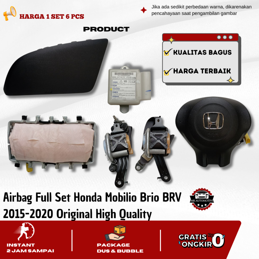 Airbag Full Set Honda Mobilio Brio BRV 2015-2020 Original