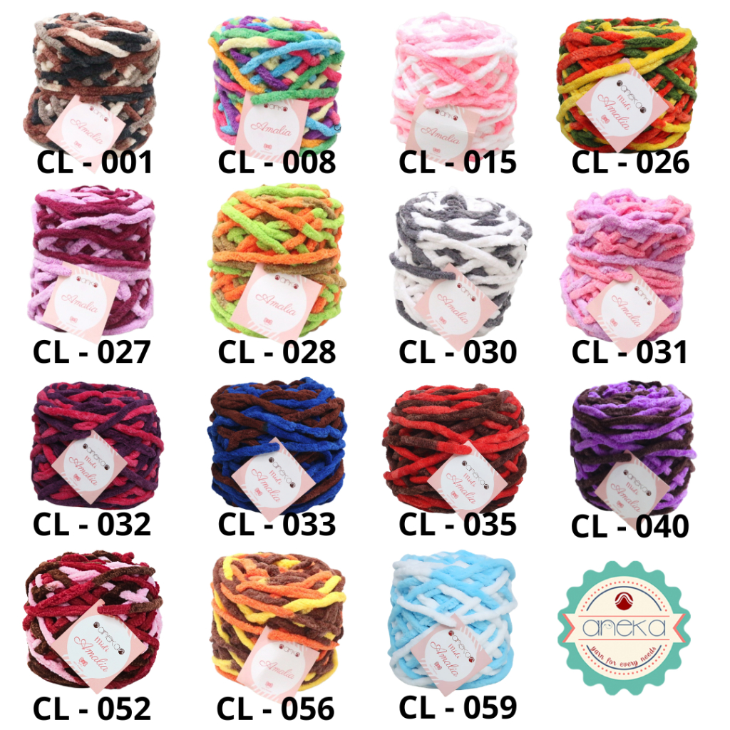 KATALOG - Benang Rajut Chenille Midi Amalia Sembur Yarn - PART 2