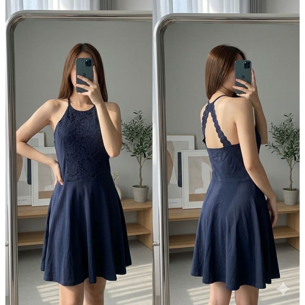 abercrombie navy dress