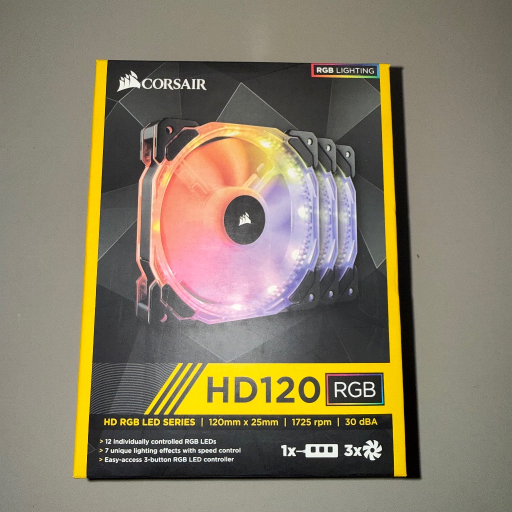 Corsair HD120 RGB LED High Performance 120mm PWM Fan with Controller - Fan Corsair HD120 RGB LED Hig