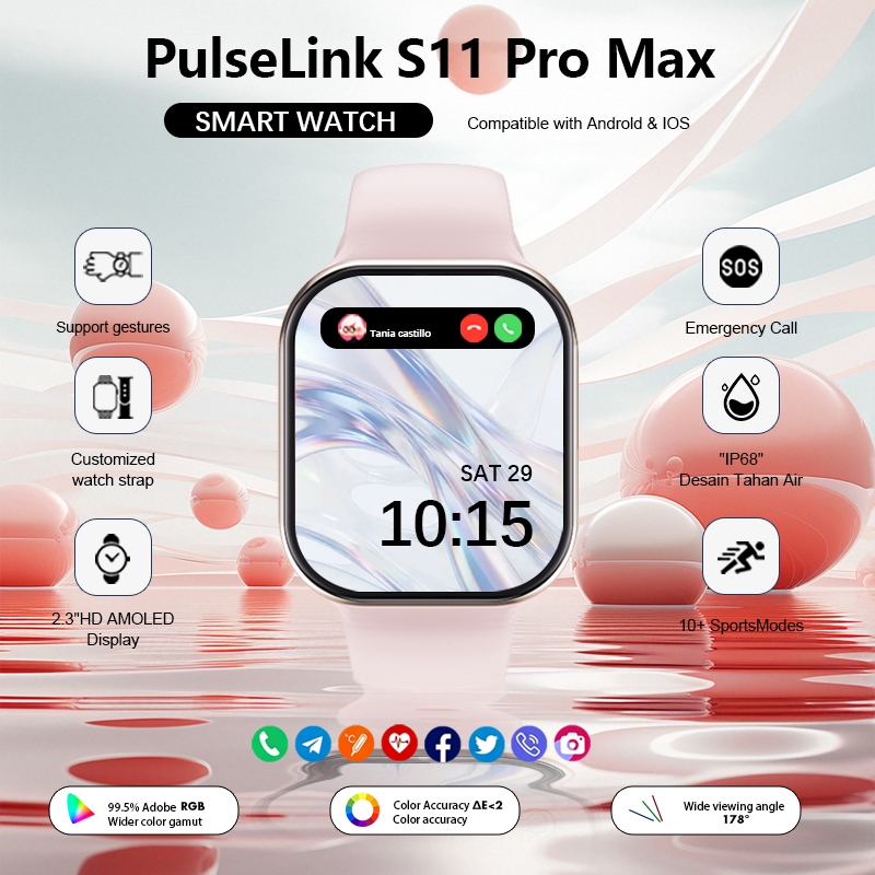 Smartwatch T500 Original Jam Tangan Pintar Smart Watch Full Screen Jam Tangan Sport