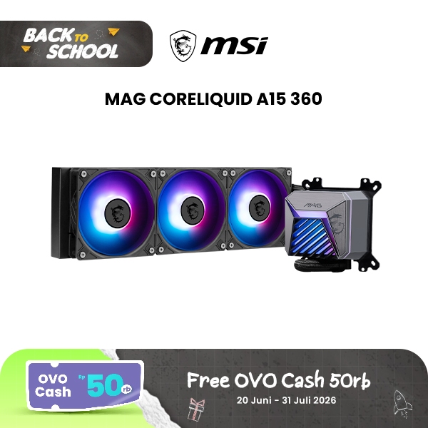 MSI MAG CORELIQUID A15 360 ARGB - CPU Cooler Liquid Fan 360mm