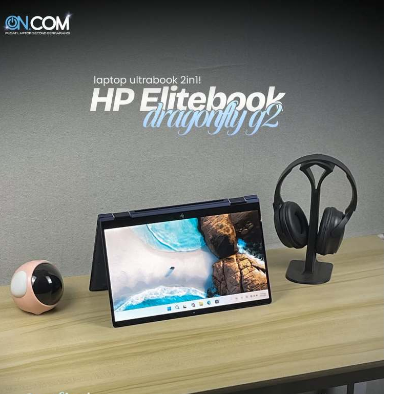 HP EliteBook Dragonfly G2/Intel Core i7-1185G7 EVO/RAM 16 GB/SSD 512 GB/Garansi Toko 1 Bulan