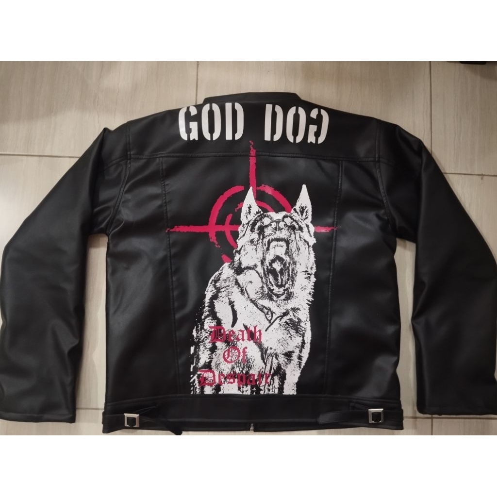 leather jacket Vianzara God Dog