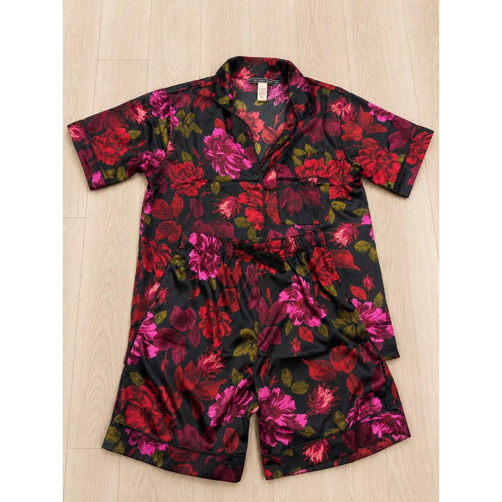 Pajamas VS piyama victori secrt floral flower pendek