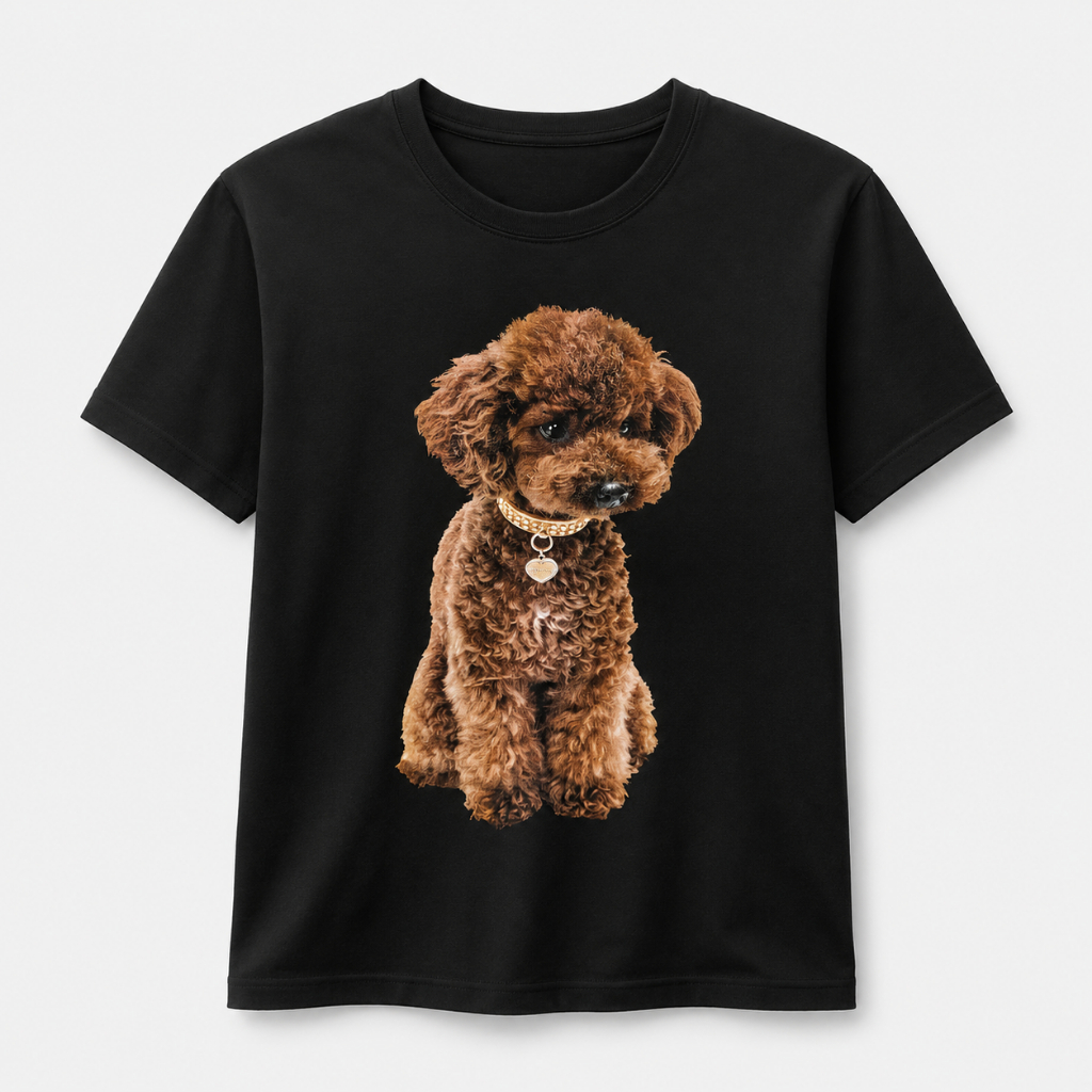 KAOS HITAM ANJING POODLE HUSKY / KAOS PRIA / KAOS WANITA / KAOS OBLONG / KAOS KARTUN / KAOS UNISEX