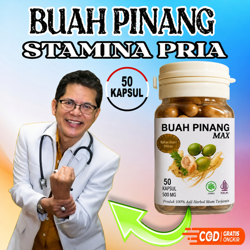 BPOM - Kapsul Pinang Muda Isi 50 Original Herbal Khasiat bukan Kaleng Kaleng
