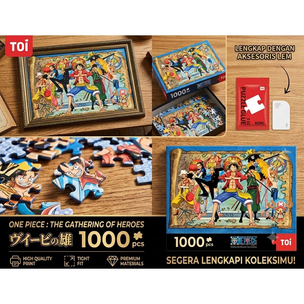 [1000 pcs] Puzzle Jigsaw One Piece Original TOi - The Gathering of Heroes