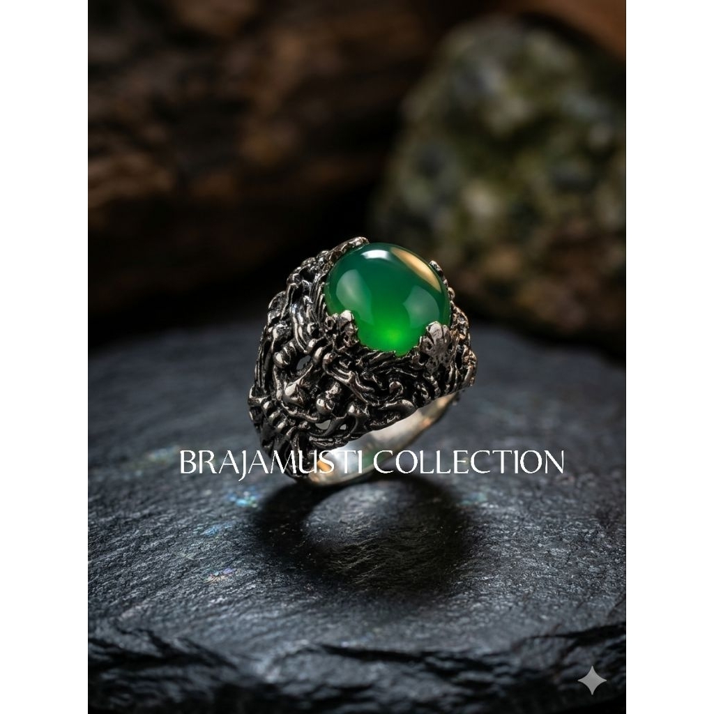 Cincin Hijau Ohen Crystal Garut Ring Barong