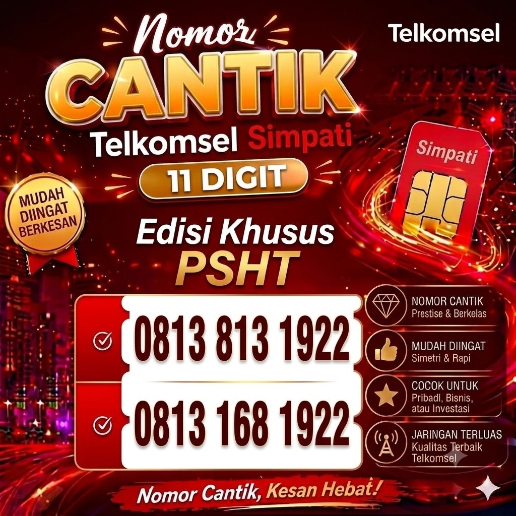 Nomor cantik simpati nomer cantik simpati 11 digit 1922 PSHT  super rapih