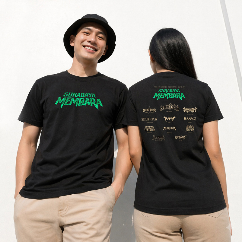 Kaos SURABAYA MEMBARA - Special Down For Life Kalatidha Tour 2026 TSHIRT 100% COTTON ||| Kaos Casual