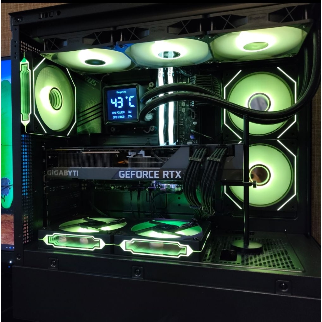 PC Gaming Z790 Aorus i7 14700KF ddr5 32gb 3080Ti OC 12gb game editing rata kanan asus msi rog