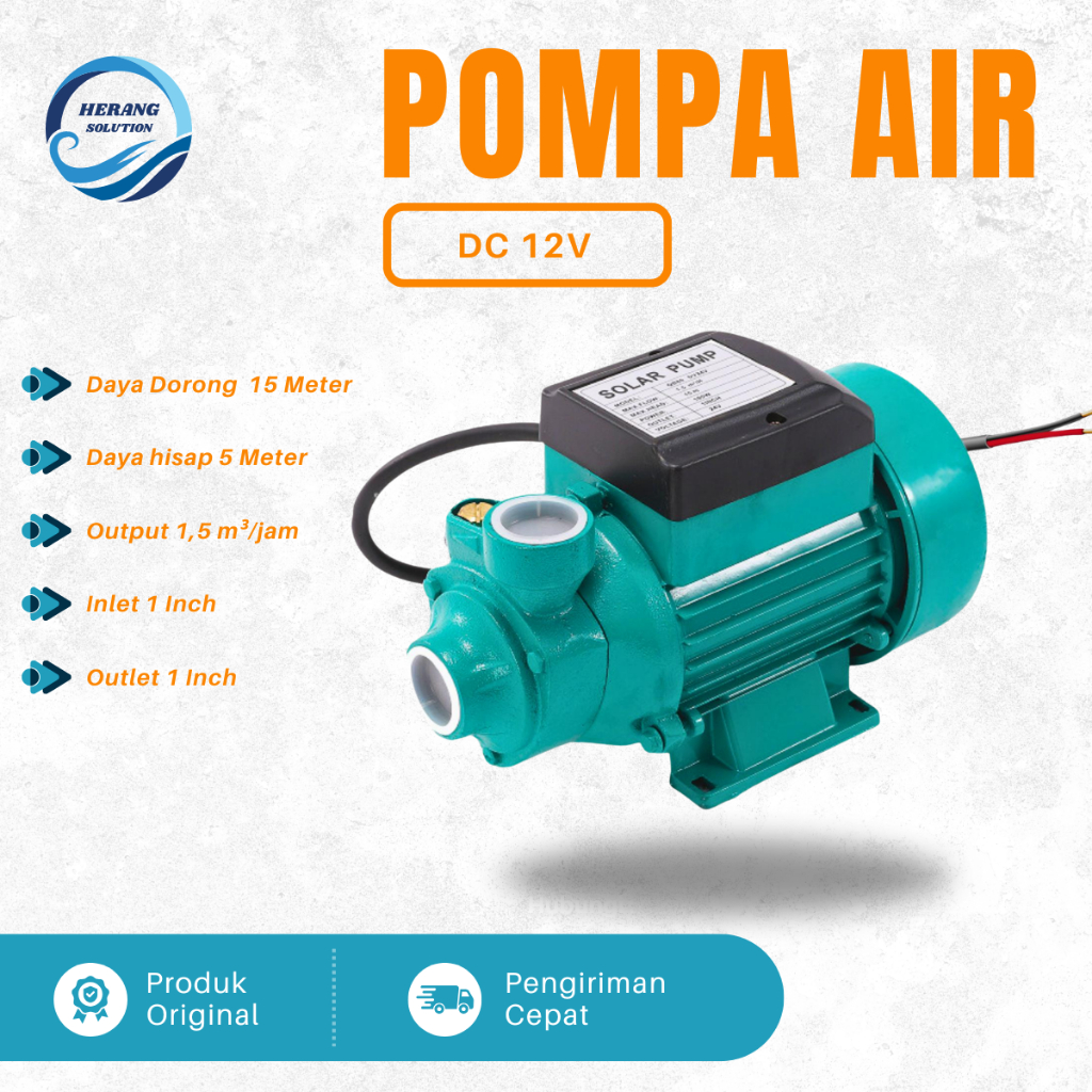 Pompa Air Perkebunan Tenaga Surya Pompa DC 12V Pompa Air Sawah  Solar Panel 180WAT