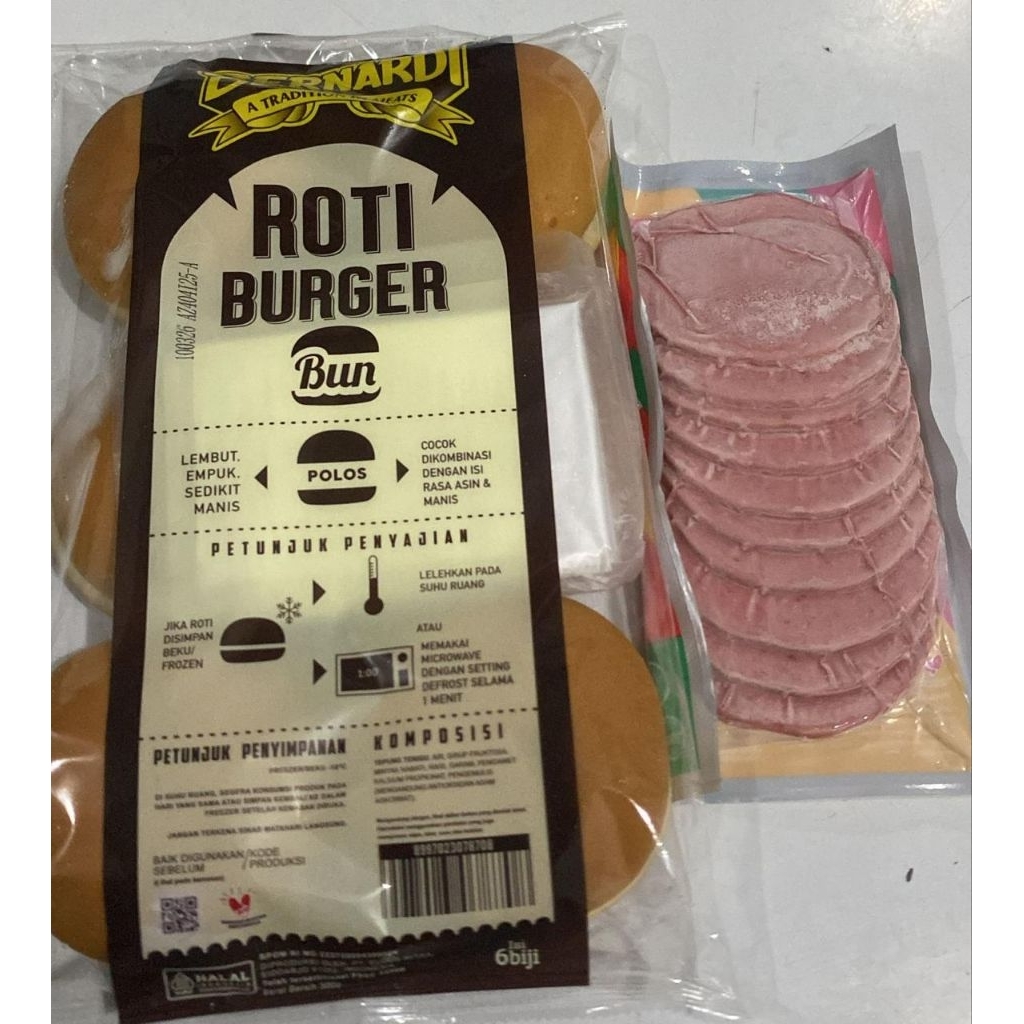 Paket Burger Roti Bernardi + Smoke Beef Vitalia