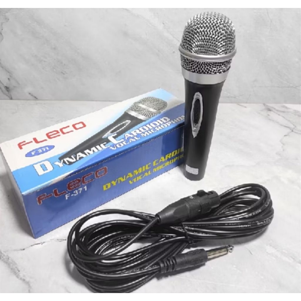 ‎TERBARU 2026 FLECO 371 MIKROFON KARAOKE KABEL 5 METER SUARA JERNIH