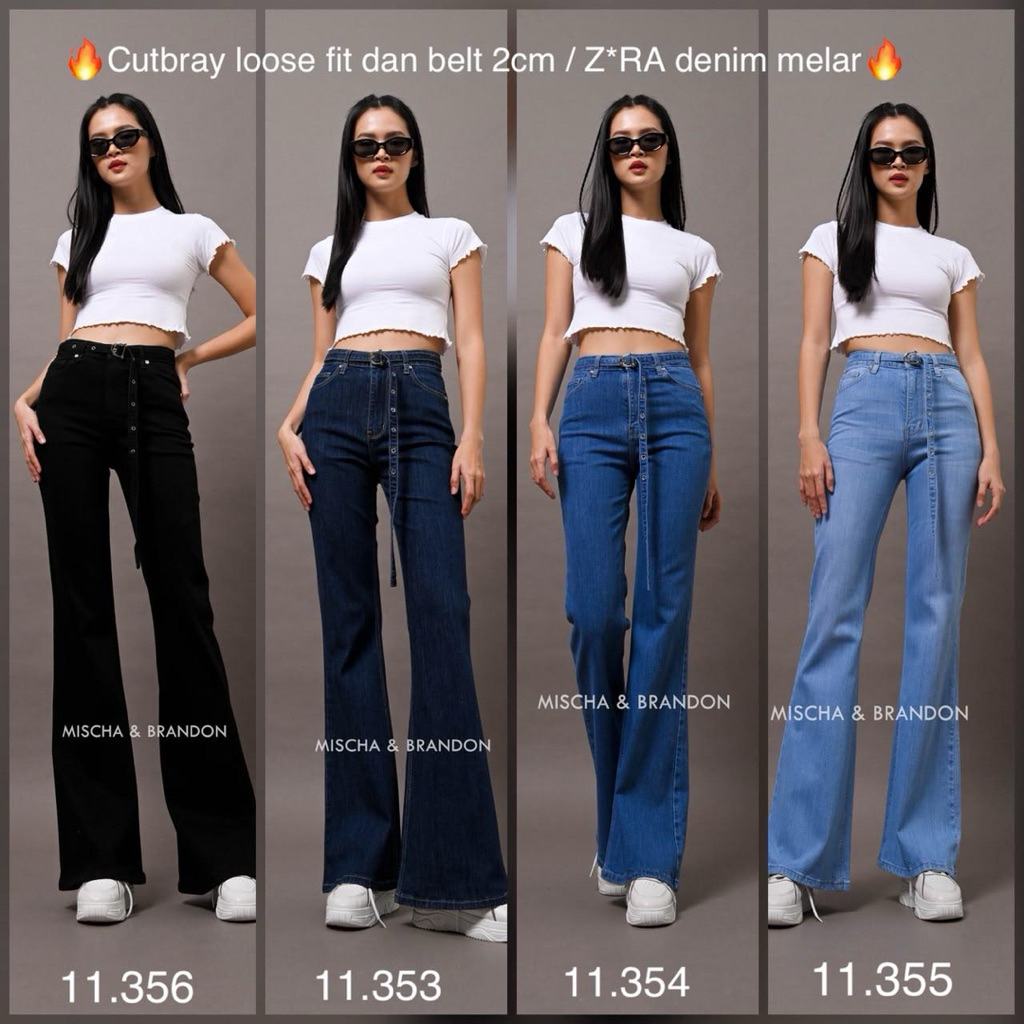 Celana Cutbray Celana Cutbrai jeans mischa & brandon