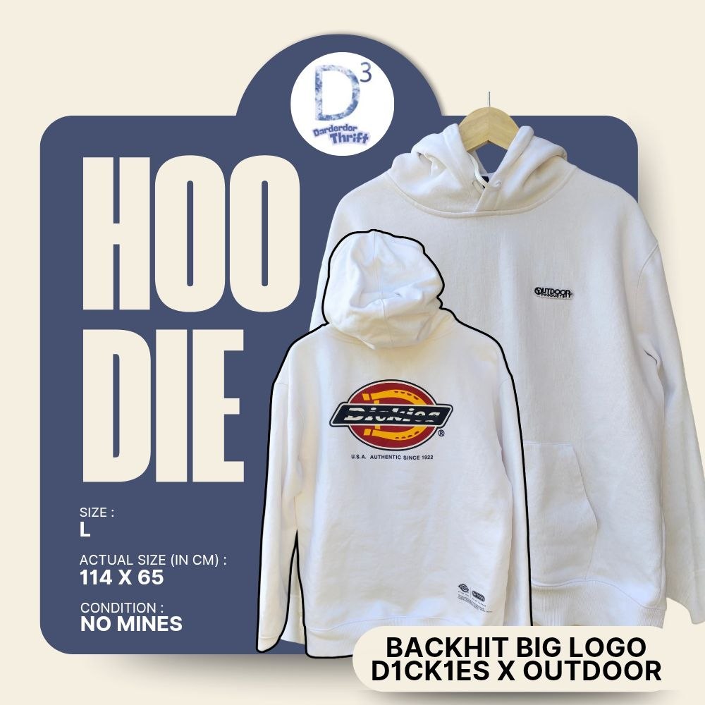 Hoodie Dickies x Outdoor Putih