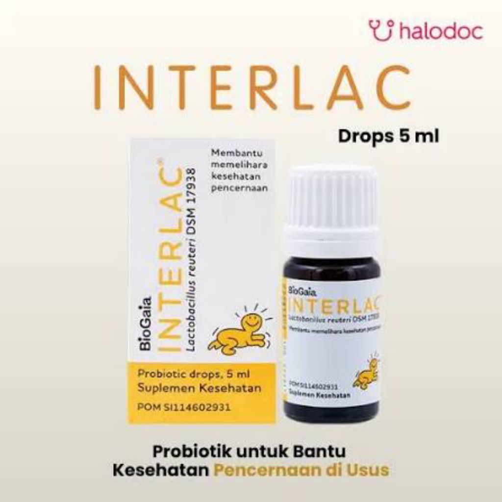 INTERLAC PROBIOTIK Oil Drop Probiotik Lactobacillus Reuteri