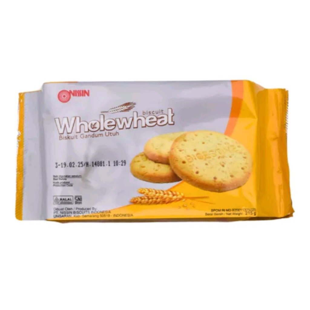 NISSIN WHOLE WEAT BISKUIT GANDUM UTUH 215 GR